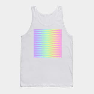 Rainbow Gradient Abstract Stripes Tank Top